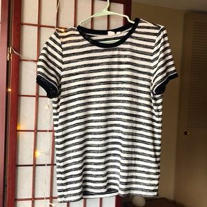 Gap. Medium, tee. Black/White striped